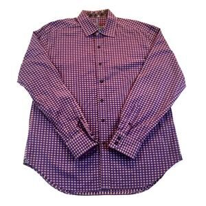 Robert Graham XL Purple Print Long Sleeve Shirt